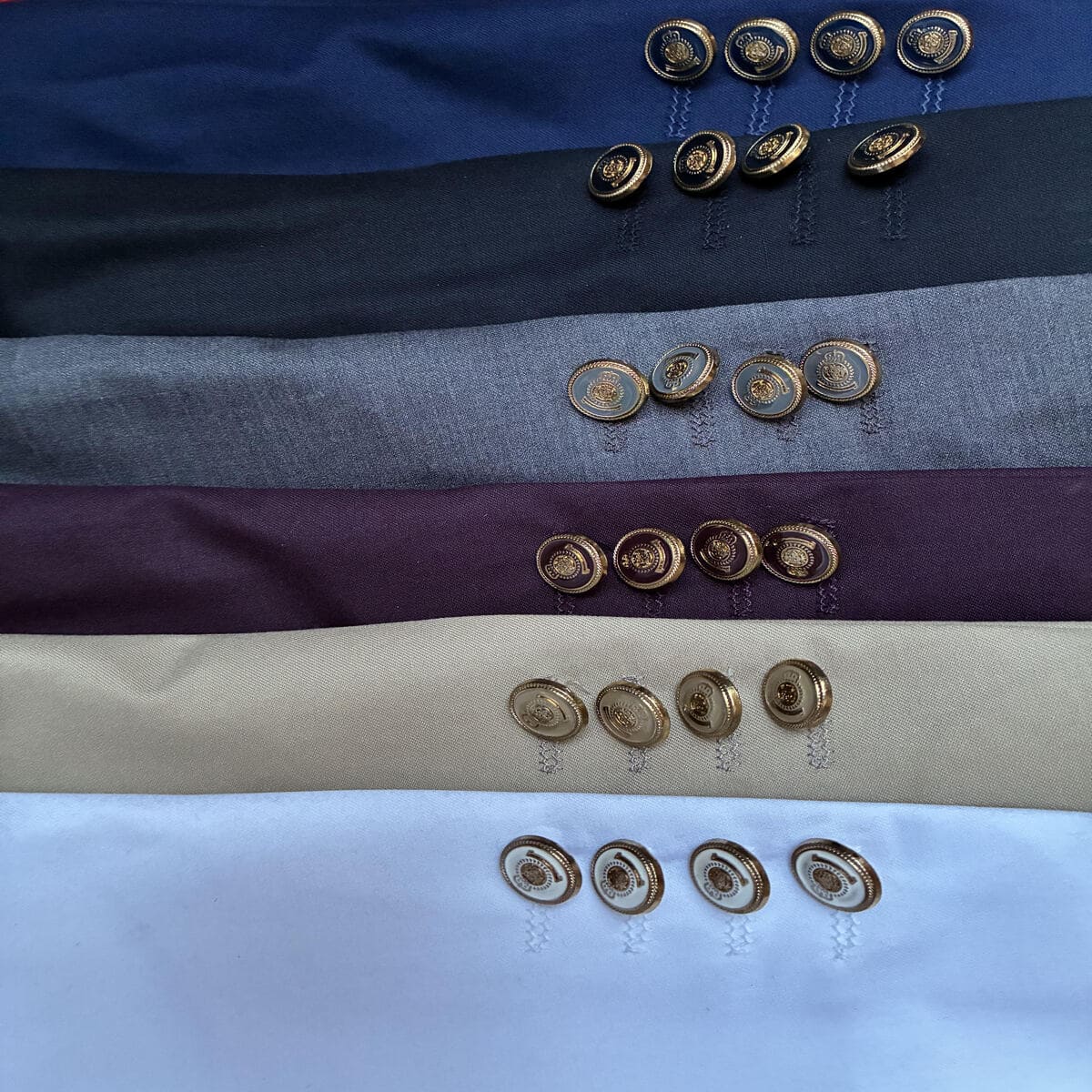 Men’s Jacket 3033 structured double-breasted jacket color and fabric chart – showing all available jacket colors and fabric options for tailored fit