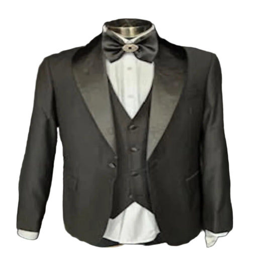 Classic Black Tuxedo 3201 front view – elegant wedding tuxedo for grooms and groomsmen