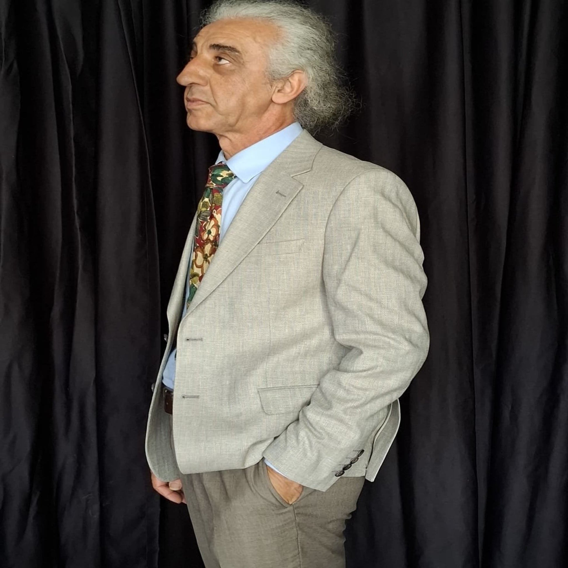 Side view of Men’s Jacket 5210 breezy cotton linen blend jacket
